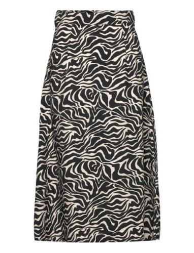 Objleonora Hw Midi Skirt Noos Polvipituinen Hame Black Object