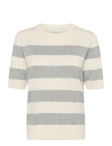 Kalizza Striped Knit Tops Knitwear Jumpers Grey Kaffe