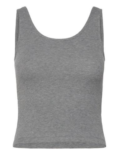 Yoga Tank Top Tops T-shirts & Tops Sleeveless Grey Gina Tricot