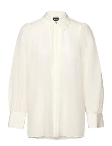 Beatana Tops Blouses Long-sleeved White BOSS