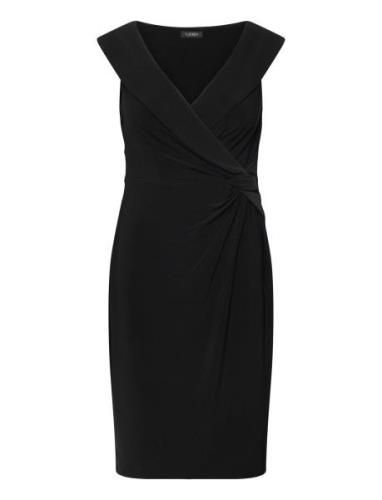 Jersey Off-The-Shoulder Cocktail Dress Lyhyt Mekko Black Lauren Ralph ...