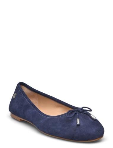 Jayna Suede Flat Ballerinat Navy Lauren Ralph Lauren