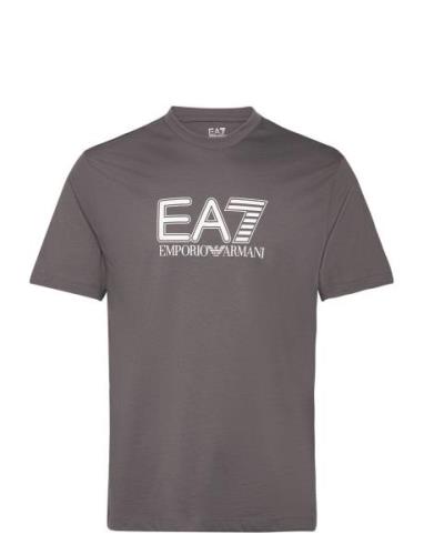 T-Shirt Tops T-shirts Short-sleeved Grey EA7