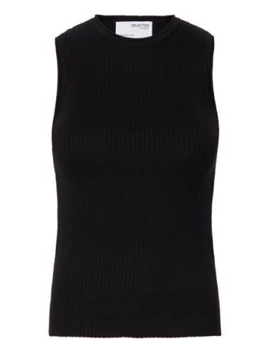 Slflydia Sl O-Neck Knit Top Noos Tops T-shirts & Tops Sleeveless Black...