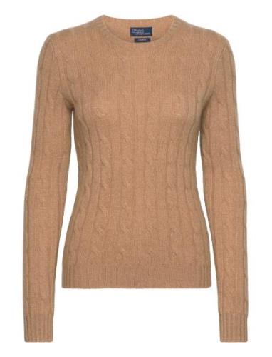 Cable-Knit Cashmere Sweater Tops Knitwear Jumpers Beige Polo Ralph Lau...