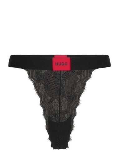 Thong Lace Stringit Alusvaatteet Black HUGO