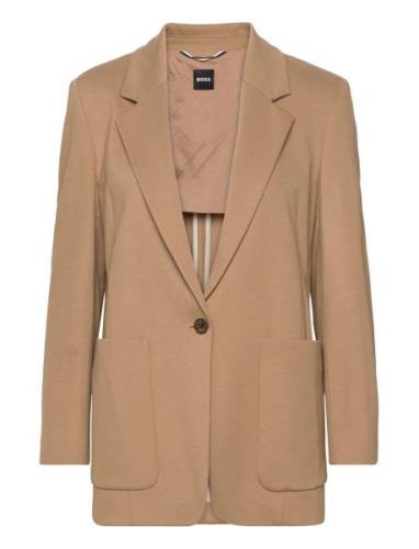 Jakuana1 Blazers Single Breasted Blazers Beige BOSS