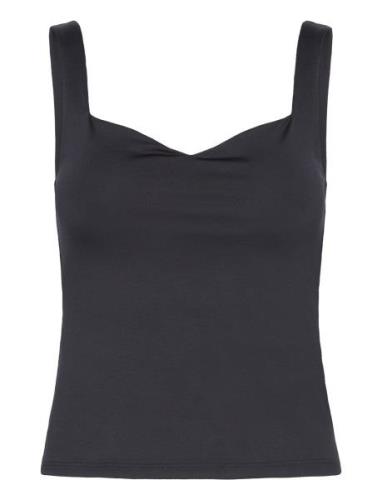 Knit Strap Top Tops T-shirts & Tops Sleeveless Black Mango