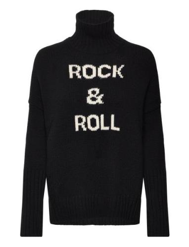 Alma Mw R&R Int Tops Knitwear Turtleneck Black Zadig & Voltaire