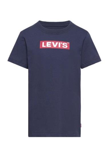 Levi's® Short Sleeve Boxtab Tee Tops T-shirts Short-sleeved Blue Levi'...