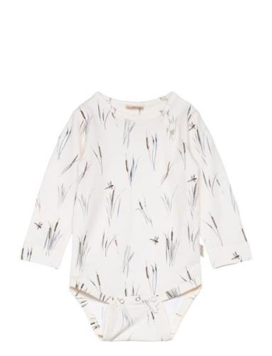 Body L/S Printed Bodies Long-sleeved White Petit Piao