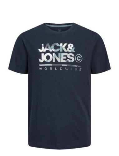 Jjluke Tee Ss Crew Neck Jnr Tops T-shirts Short-sleeved Blue Jack & J ...