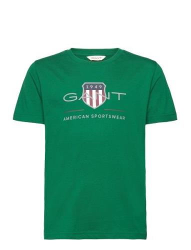 Archive Shield Ss T-Shirt Tops T-shirts Short-sleeved Green GANT