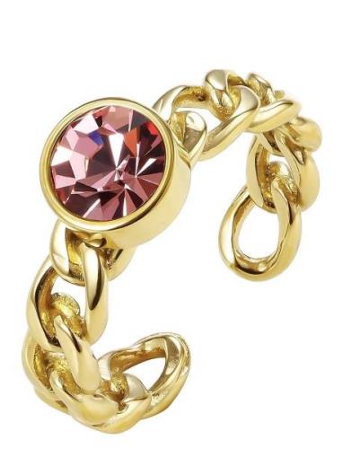 Lima Chain Ring Sormus Korut Gold Bud To Rose