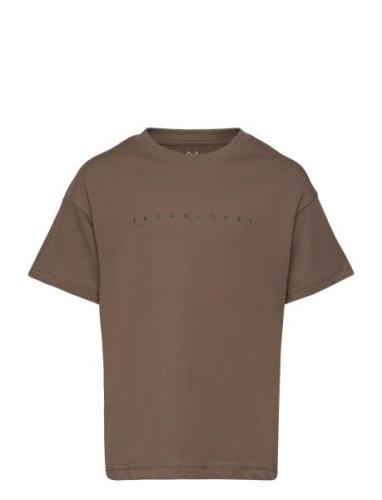 Jjestar Jj Tee Ss Noos Jnr Tops T-shirts Short-sleeved Brown Jack & J ...