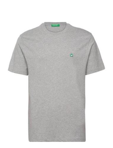 T-Shirt Tops T-shirts Short-sleeved Grey United Colors Of Benetton