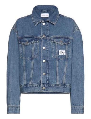 Boxy Denim Jacket Farkkutakki Denimtakki Blue Calvin Klein Jeans