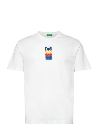 T-Shirt Tops T-shirts Short-sleeved White United Colors Of Benetton