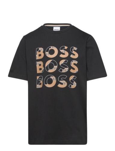 Short Sleeves Tee-Shirt Tops T-shirts Short-sleeved Black BOSS