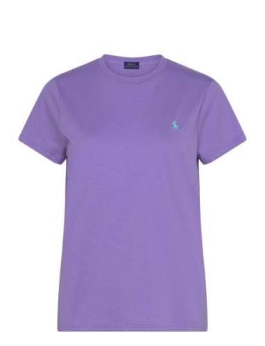 40/1 Cotton Jersey-Ssl-Tsh Tops T-shirts & Tops Short-sleeved Purple P...