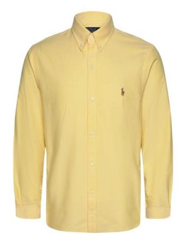 Slim Fit Oxford Shirt Tops Shirts Casual Yellow Polo Ralph Lauren