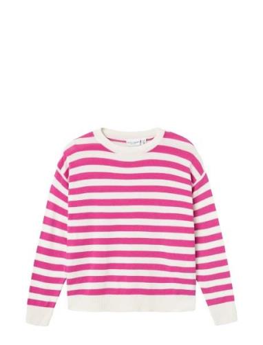 Nkfviranja Ls Loose Knit Tops Knitwear Pullovers Pink Name It