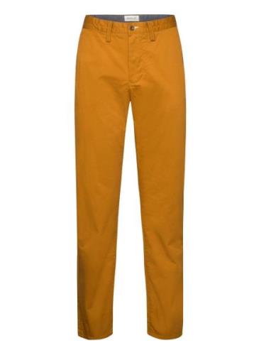 Regular Twill Chinos Bottoms Trousers Chinos Yellow GANT