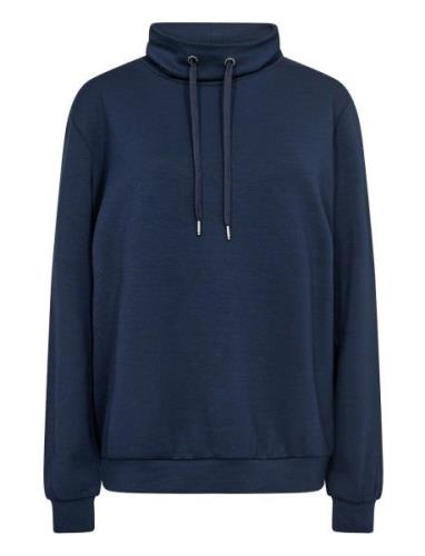 Sc-Banu Tops Sweat-shirts & Hoodies Sweat-shirts Navy Soyaconcept