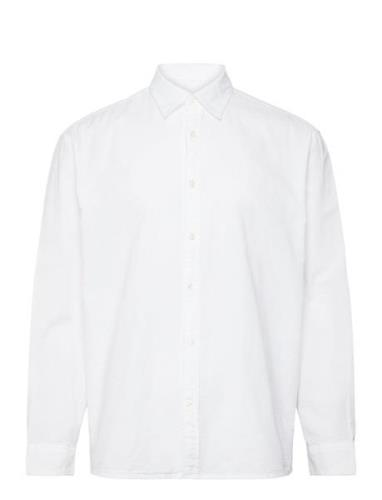 Slhboxy Mat-Ox Ls Shirt Ex Tops Shirts Casual White Selected Homme