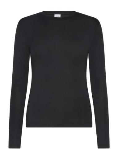 Vialexia O-Neck L/S Top - Noos Tops T-shirts & Tops Long-sleeved Black...