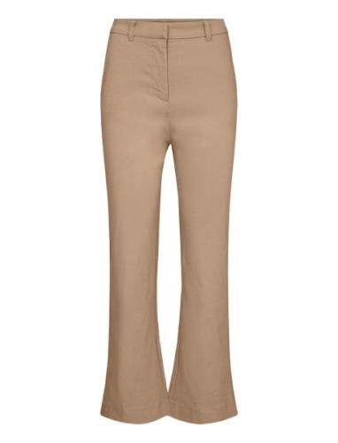 Sc-Lilly Bottoms Trousers Flared Beige Soyaconcept