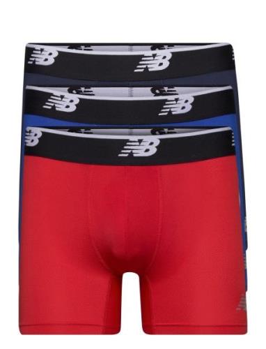 Mens Mesh 5 Inch Boxer Brief No Fly 3 Pack Bokserit Red New Balance