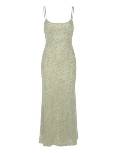 Nadira Burnout Maxi Dress Maksimekko Juhlamekko Green Bardot