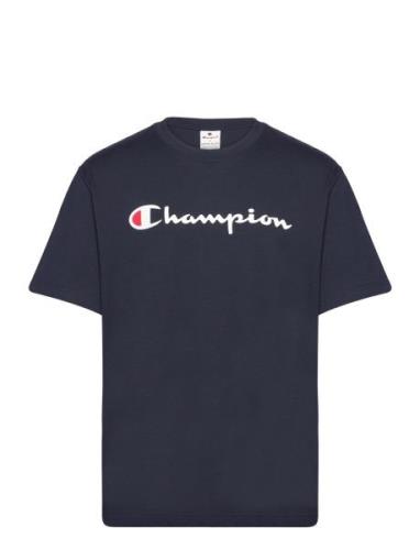 Ss Tee Sport T-shirts Short-sleeved Navy Champion