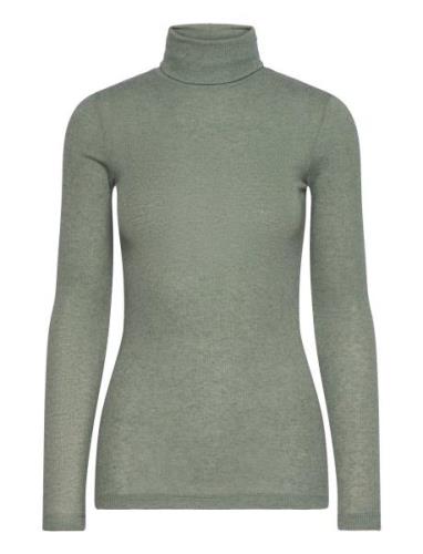 Angelabb Roll Neck Tops T-shirts & Tops Long-sleeved Green Bruuns Baza...