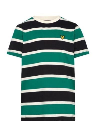 Stripe T-Shirt Tops T-shirts Short-sleeved Green Lyle & Scott