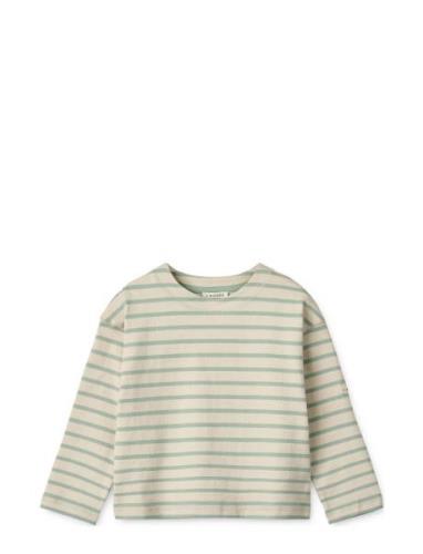 Farah Stripe Sweatshirt Tops T-shirts Long-sleeved T-shirts Green Liew...