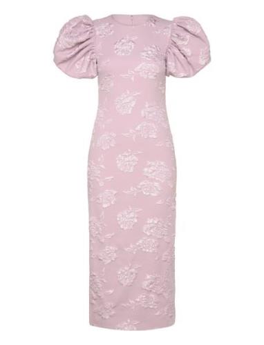 Jacquard Midi Dress Polvipituinen Mekko Pink ROTATE Birger Christensen