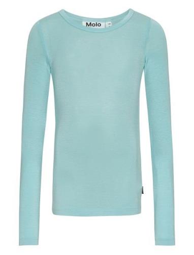 Ruana Tops T-shirts Long-sleeved T-shirts Blue Molo