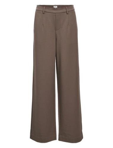 Objlisa Wide Pant Bottoms Trousers Wide Leg Brown Object