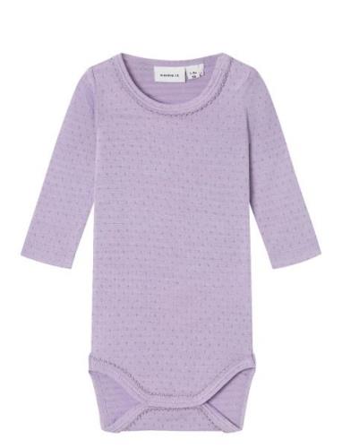 Nbfhusia R Ls Body Pitkähihainen Body Purple Name It