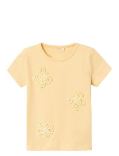 Nmfhebi Ss Top Tops T-shirts Short-sleeved Yellow Name It