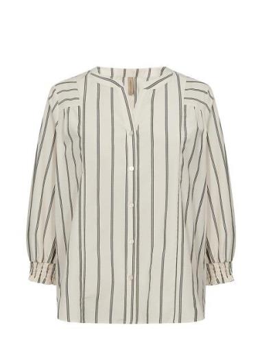 Sc-Felina Tops Shirts Long-sleeved White Soyaconcept