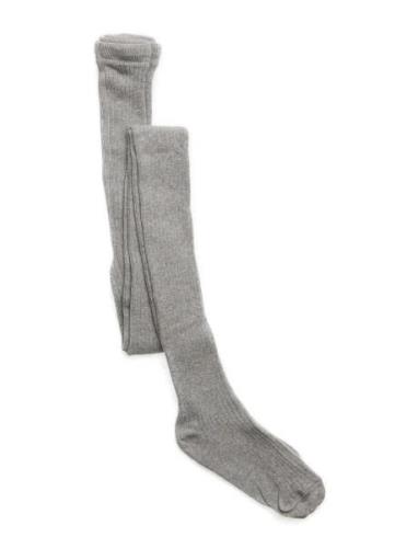 Tights - Rib - All S Sukkahousut Grey Melton