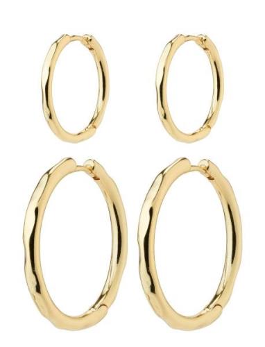 Eve Hoop Earrings 2-In-1 Set Accessories Jewellery Earrings Hoops Gold...