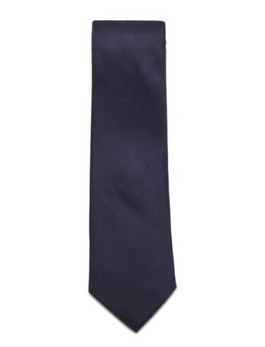 Navy Kingfisher Silk Tie Solmio Kravatti Navy AN IVY