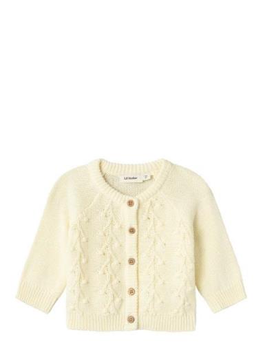 Nbfkaja Ls Knit Card Lil Tops Knitwear Cardigans Yellow Lil'Atelier