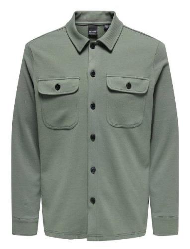 Onsnewkodyl Overshirt Sweat Noos Tops Overshirts Khaki Green ONLY & SO...