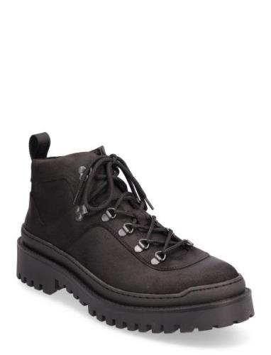 Boots - Flat - With Laces Nyörisaappaat Black ANGULUS