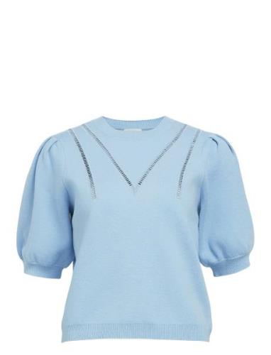 Objvari Knit 2/4 Re Knit Pullover 134 Tops Knitwear Jumpers Blue Objec...